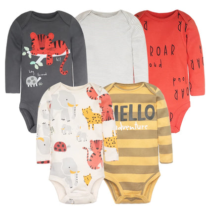 100% Cotton Newborn Cartoon Jumpsuits (5 Piece ) - infant2eleven