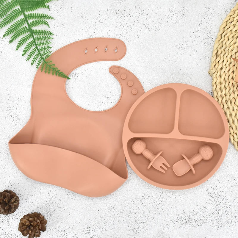 Cute Silicone Baby Plate Set - infant2eleven