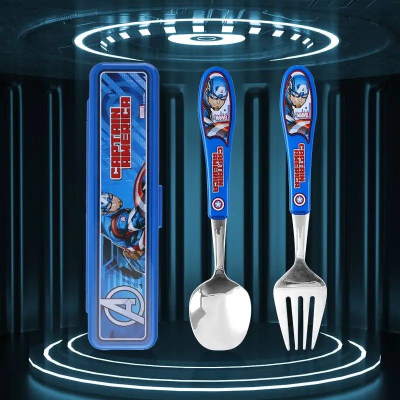 Marvel Children's Stainless Steel Spoon & Fork Cutlery Set - infant2eleven
