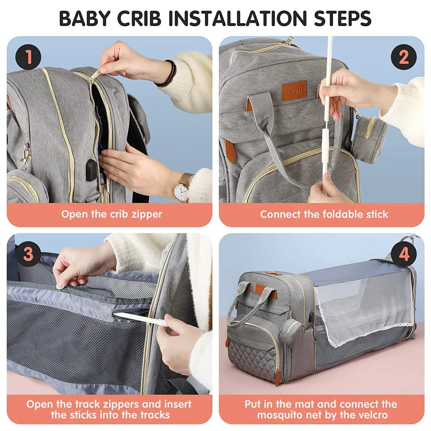 3-in-1 Diaper Backpack - infant2eleven