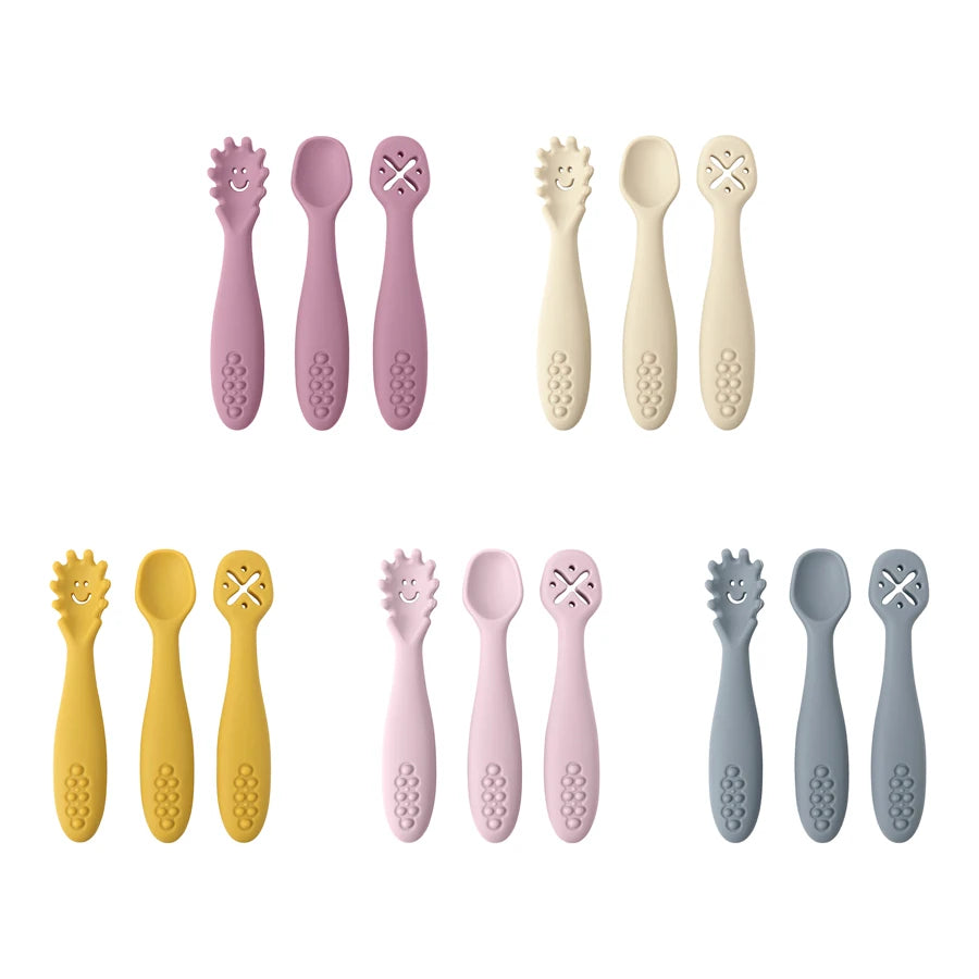 3PCS Baby Silicone Spoon Set - infant2eleven