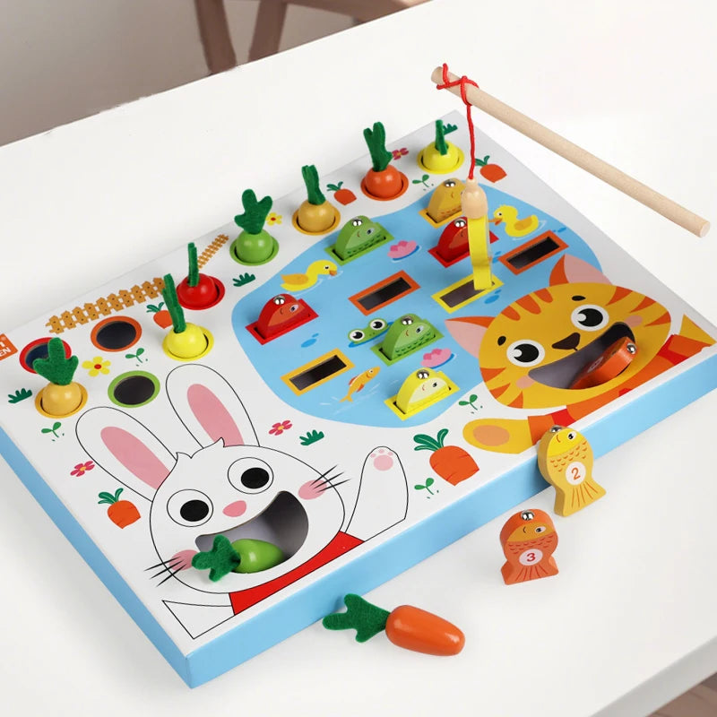 Montessori Pull Carrot Fishing Simulated Feeding Game Set - infant2eleven