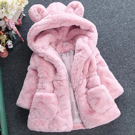 Winter Fleece Luxury Bunny Ears Fur Coats - infant2eleven