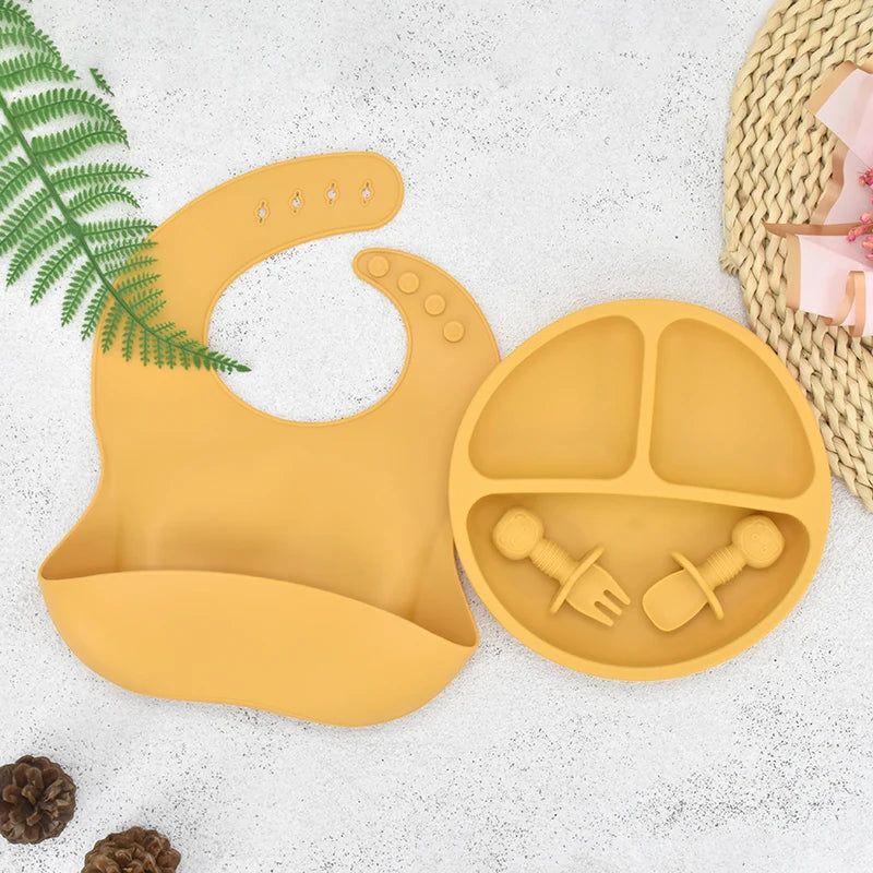 Cute Silicone Baby Plate Set - infant2eleven