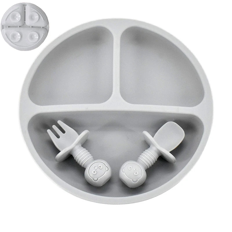 Cute Silicone Baby Plate Set - infant2eleven