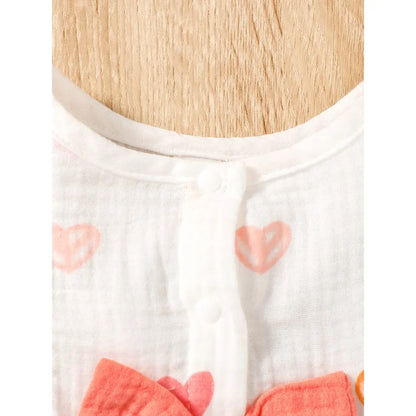 Newborn Love Print Dress Set with Hat - infant2eleven