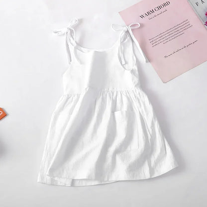 Summer Toddler Solid Cotton Sleeveless Dress - infant2eleven