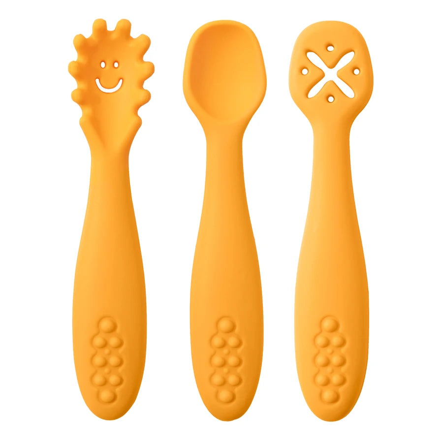 3PCS Baby Silicone Spoon Set - infant2eleven