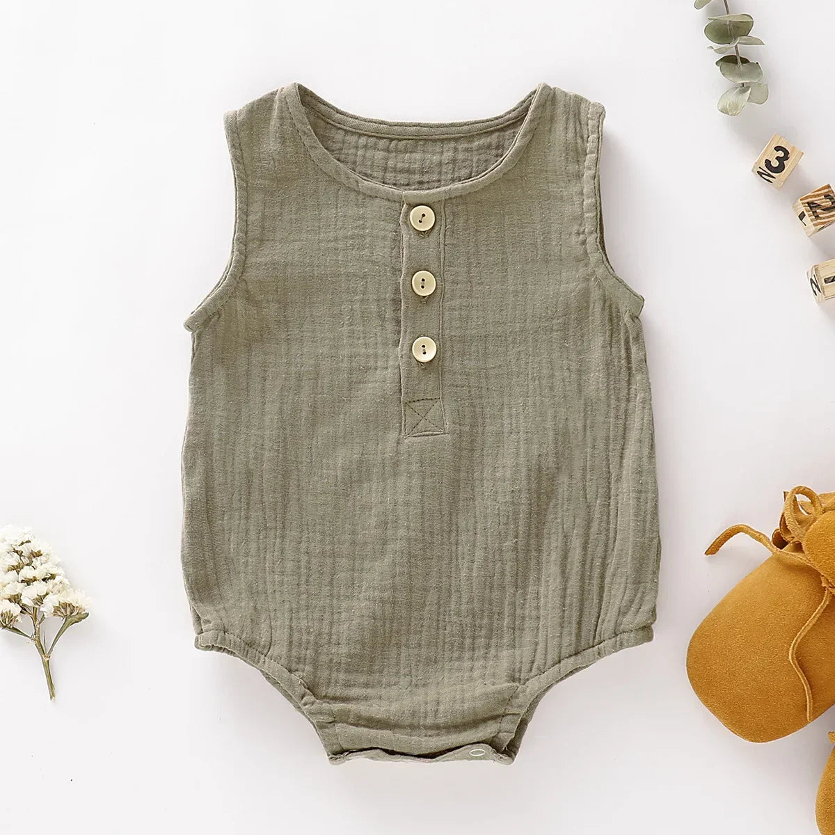 Summer Muslin Baby Romper - infant2eleven