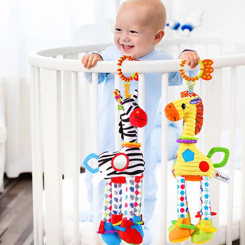 Soft Animal Handbell Toys WIth Teether - infant2eleven