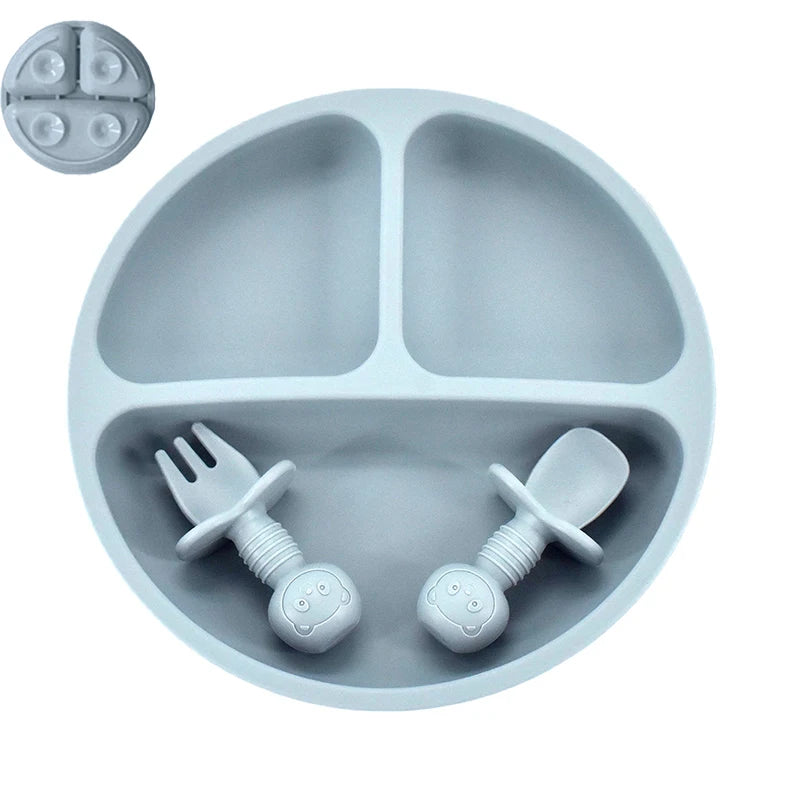 Cute Silicone Baby Plate Set - infant2eleven