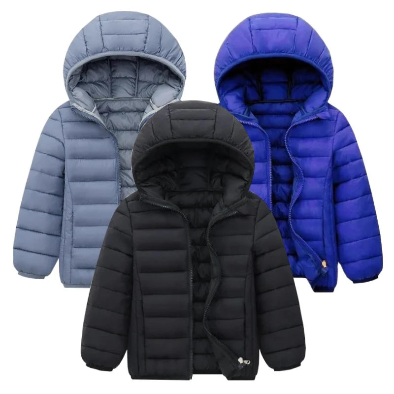Lightweight Autumn Winter Coats with Hoodie... - infant2eleven