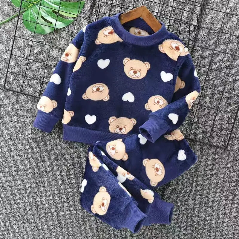 Kids Warm Fleece 3PCS Outfit ( With Characters ) - infant2eleven