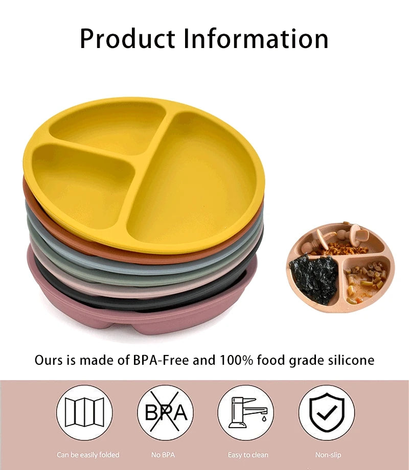 Cute Silicone Baby Plate Set - infant2eleven