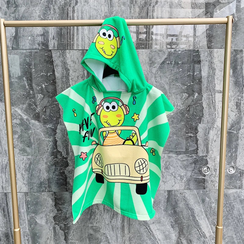 Cartoon Hooded Baby Bath Towel - infant2eleven