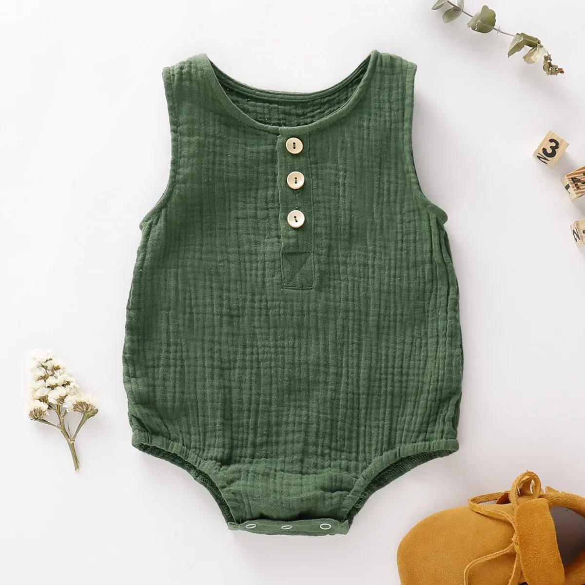 Summer Muslin Baby Romper - infant2eleven