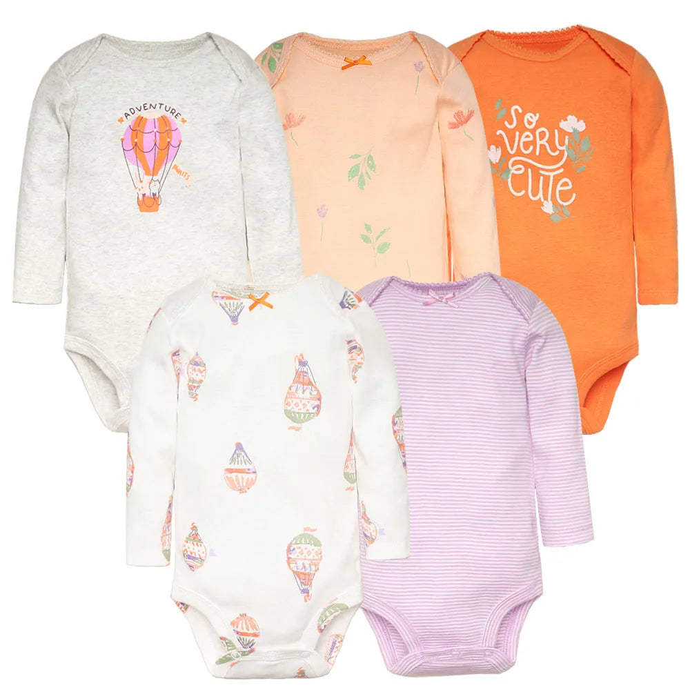 100% Cotton Newborn Cartoon Jumpsuits (5 Piece ) - infant2eleven