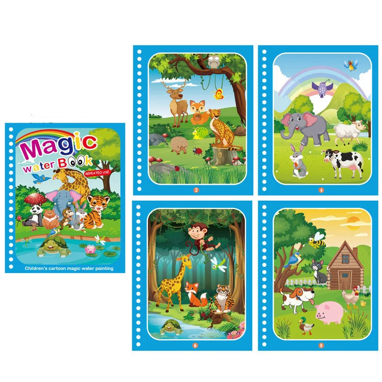 NEW Kids Magic Water Drawing Coloring Books - infant2eleven
