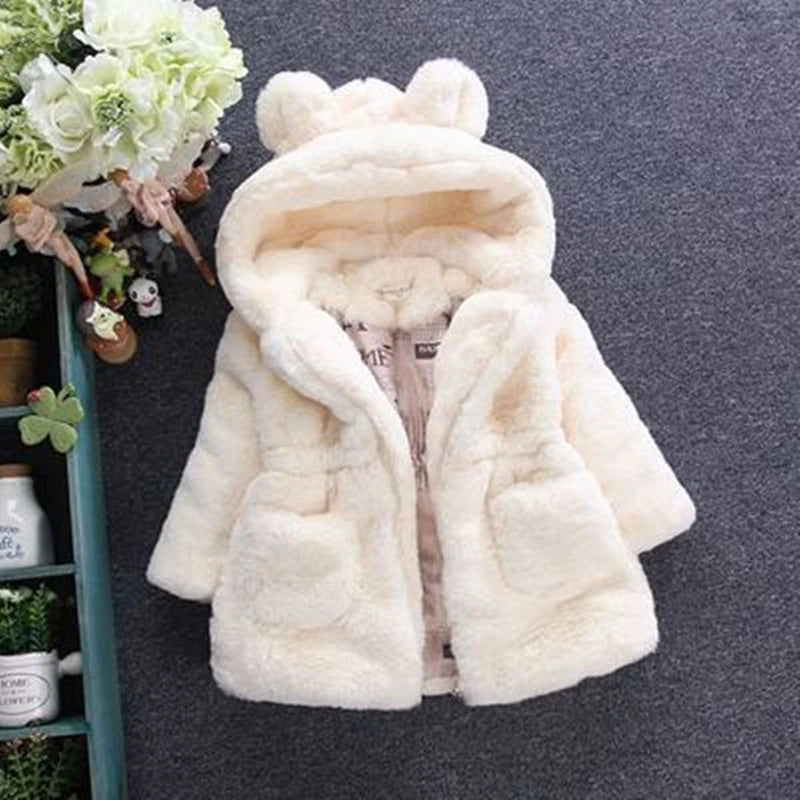 Winter Fleece Luxury Bunny Ears Fur Coats - infant2eleven