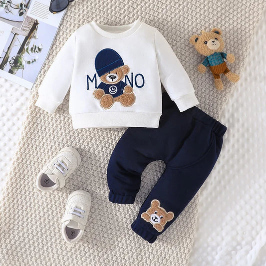 Cartoon Bear Long Sleeve Outfit ( Infant/Toddler) - infant2eleven