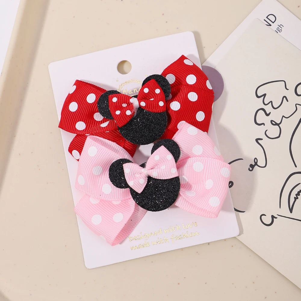Polka Dot Bow Hair Clips - infant2eleven