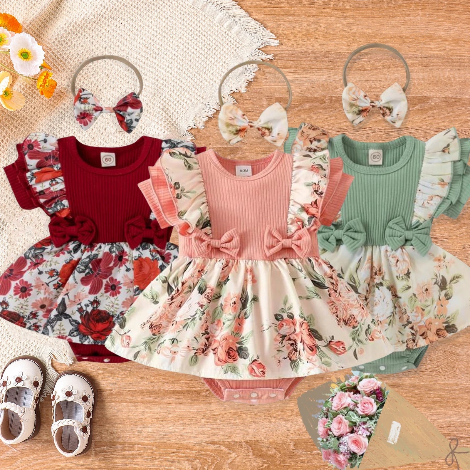 Summer Baby Girl Striped Dress Set - infant2eleven