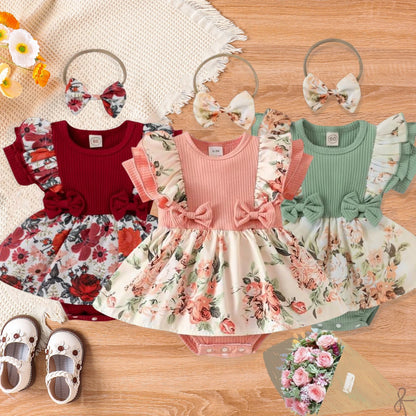 Summer Baby Girl Striped Dress Set - infant2eleven