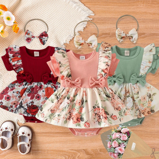 Summer Baby Girl Striped Dress Set - infant2eleven
