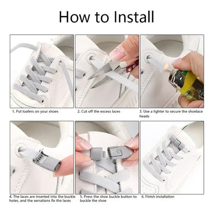 No Tie Press Lock Shoelaces - infant2eleven