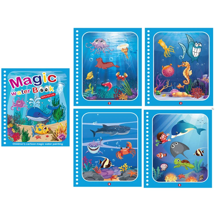 NEW Kids Magic Water Drawing Coloring Books - infant2eleven