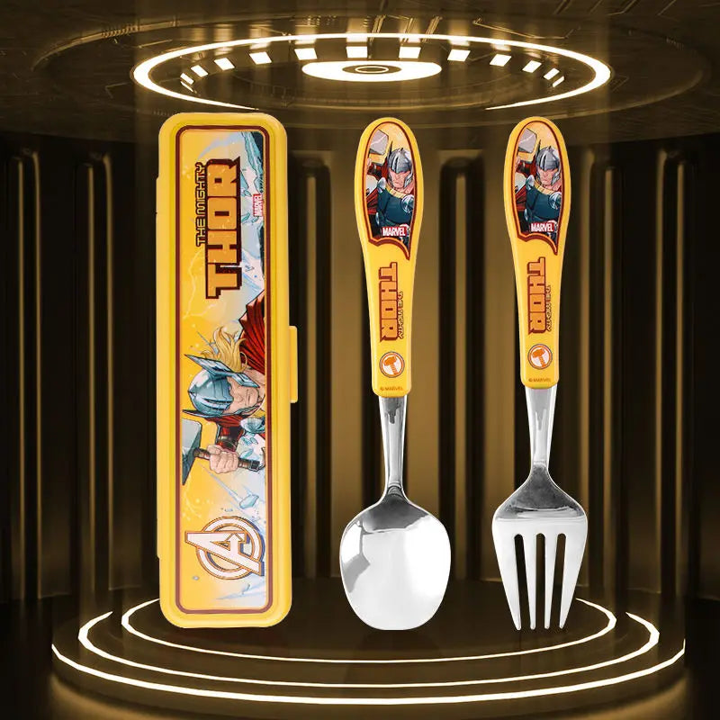 Marvel Children's Stainless Steel Spoon & Fork Cutlery Set - infant2eleven