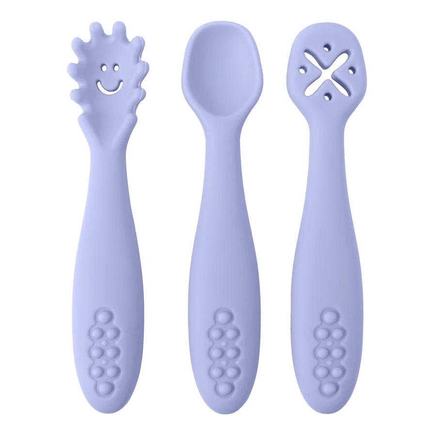 3PCS Baby Silicone Spoon Set - infant2eleven