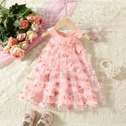 Summer Flower Bow Princess Dress - infant2eleven