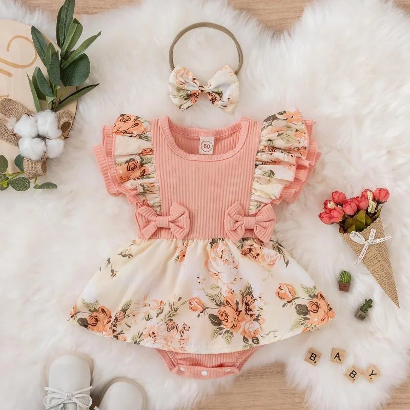 Summer Baby Girl Striped Dress Set - infant2eleven