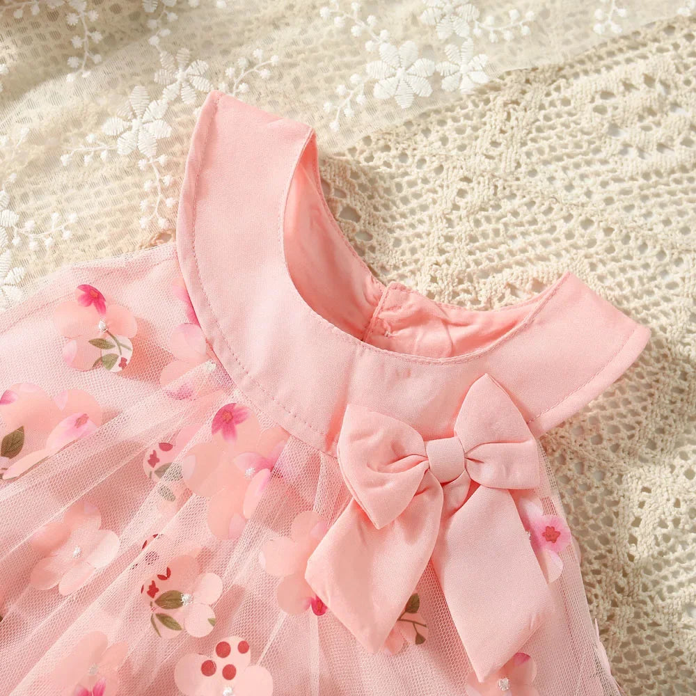 Summer Flower Bow Princess Dress - infant2eleven