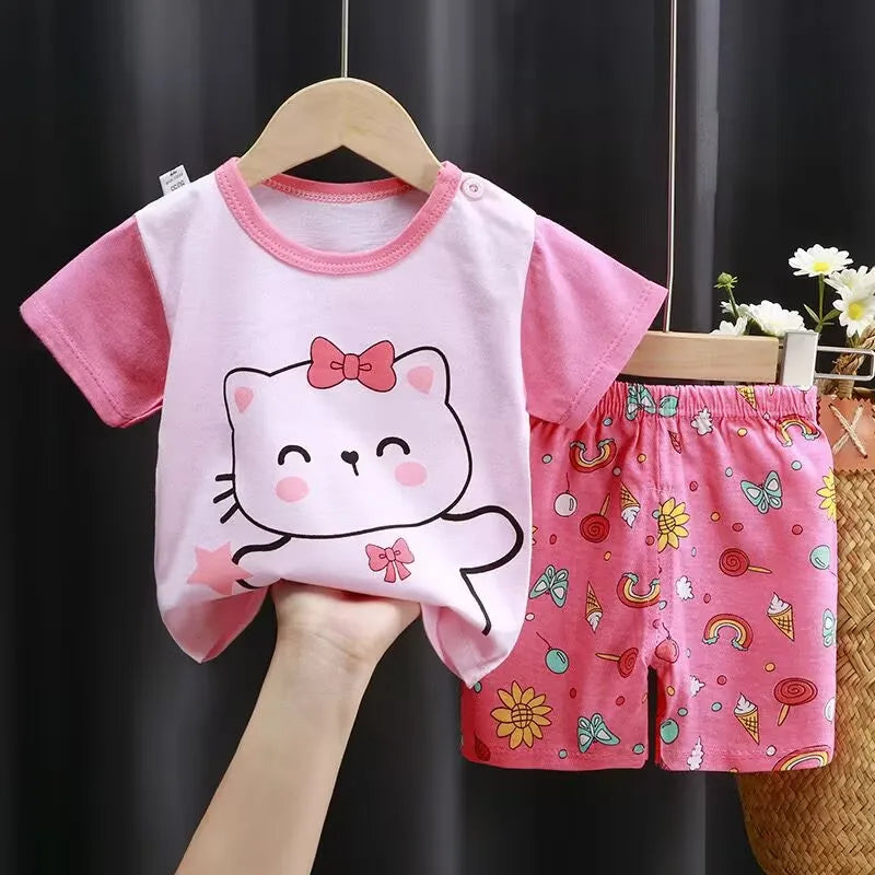 Summer Cartoon T-Shirt Set - infant2eleven