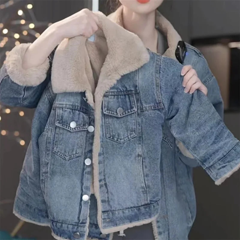 Children Warm Padded Denim Jacket - infant2eleven