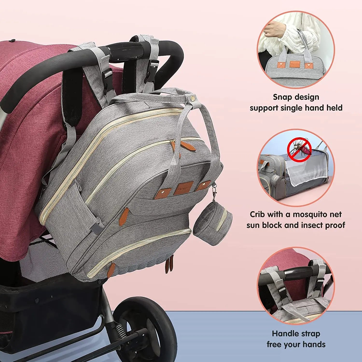 3-in-1 Diaper Backpack - infant2eleven