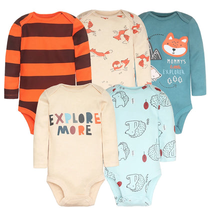 100% Cotton Newborn Cartoon Jumpsuits (5 Piece ) - infant2eleven