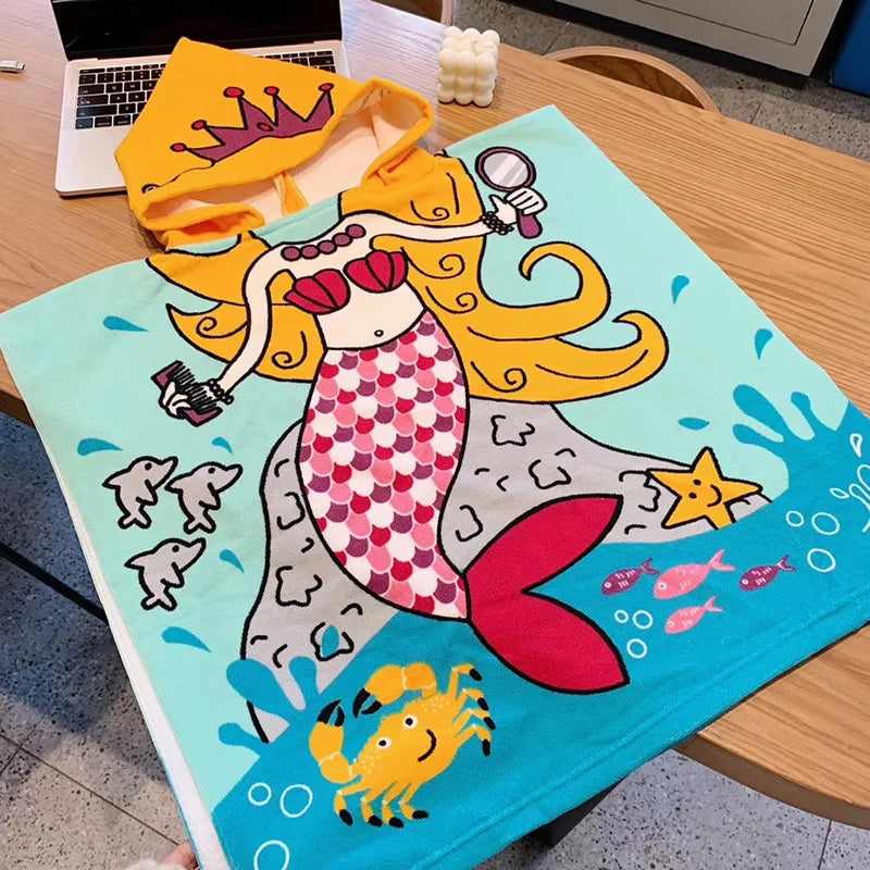 Cartoon Hooded Baby Bath Towel - infant2eleven