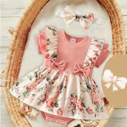 Summer Baby Girl Striped Dress Set - infant2eleven