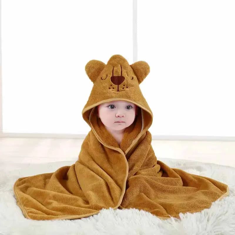 Cartoon Hooded Baby Bath Towel - infant2eleven