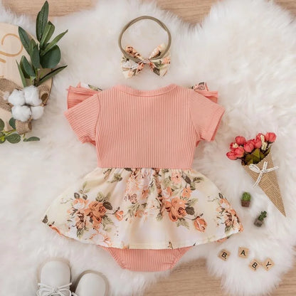 Summer Baby Girl Striped Dress Set - infant2eleven