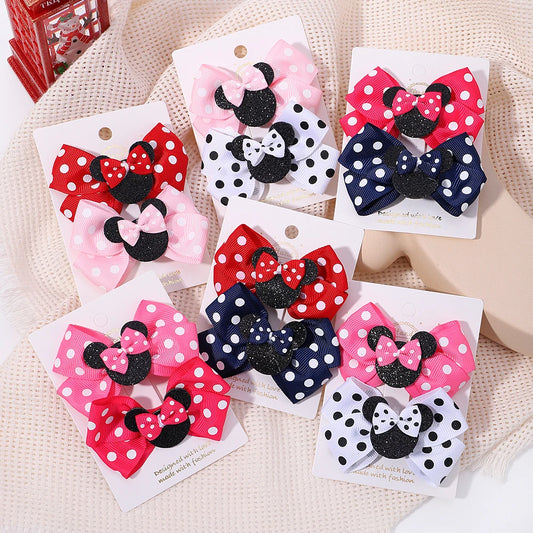Polka Dot Bow Hair Clips - infant2eleven