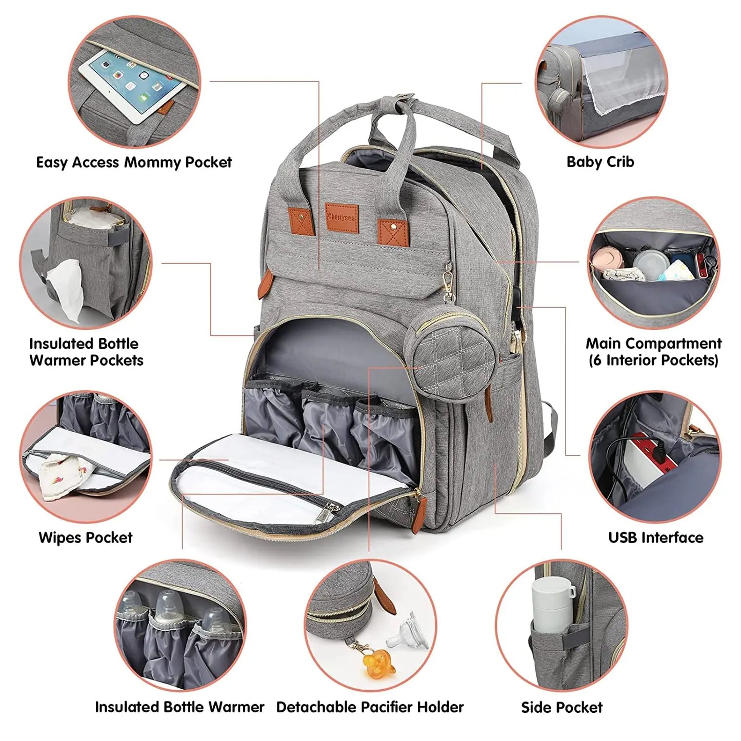 3-in-1 Diaper Backpack - infant2eleven